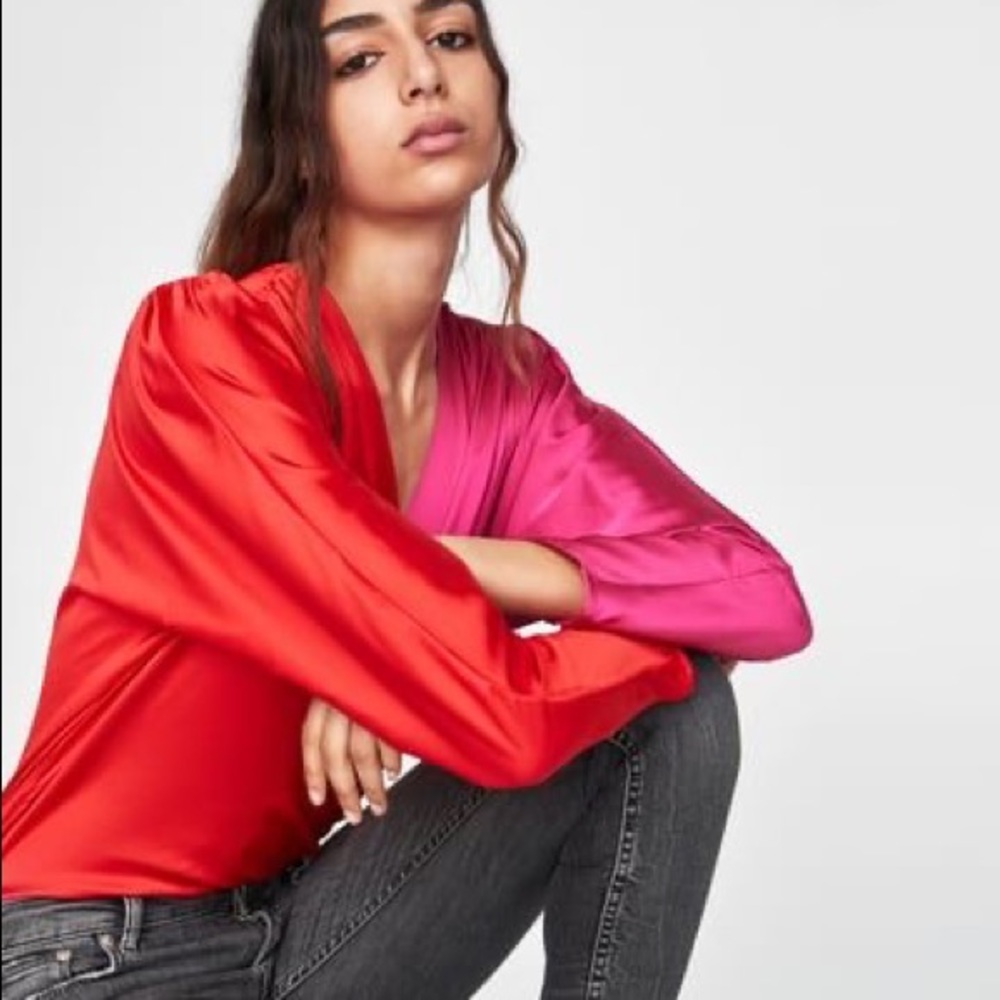 *24 HOUR SALE* The Sweetest Thing Red and Pink Colorblock Bodysuit - Picture 10 of 13